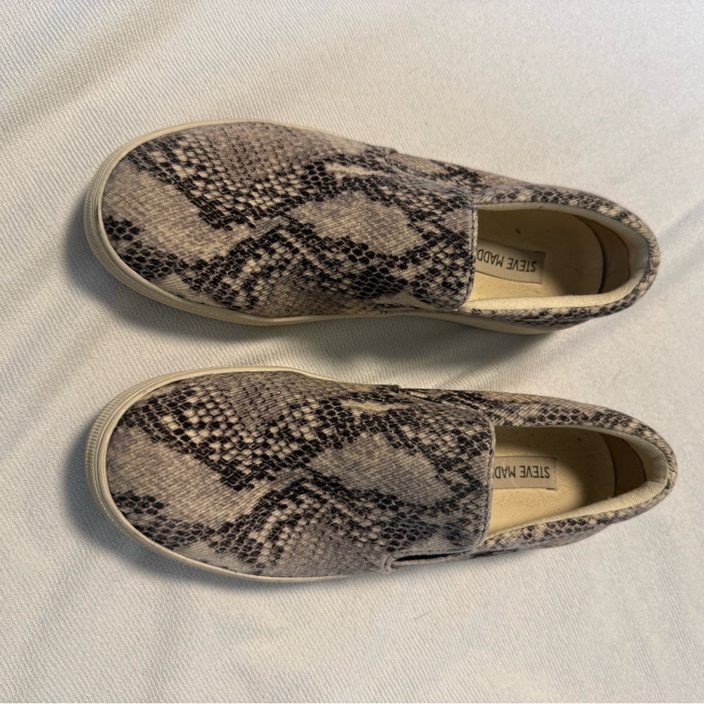 Steve Madden Snake Print Slip-On Shoes